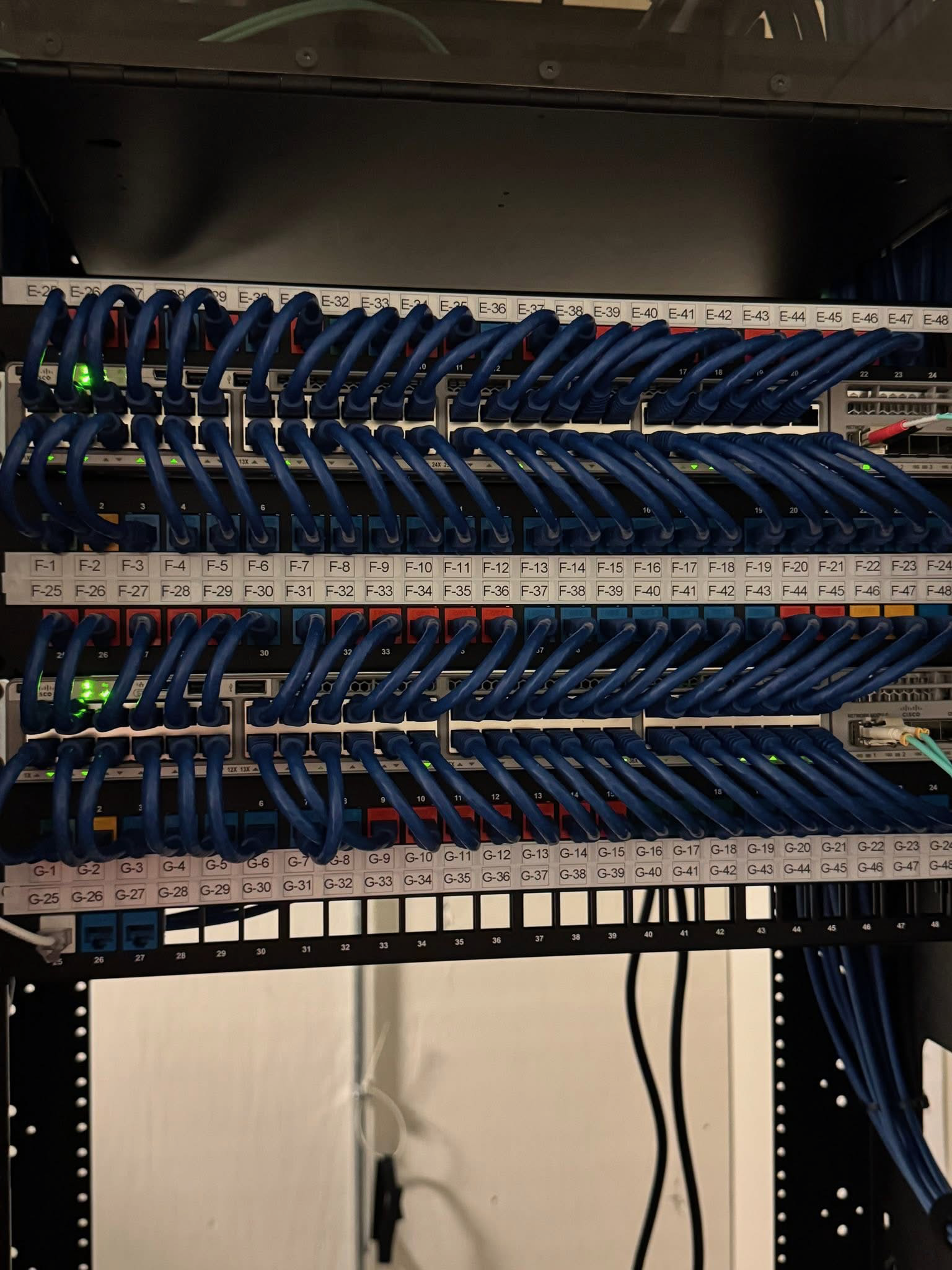 Structured cabling rack